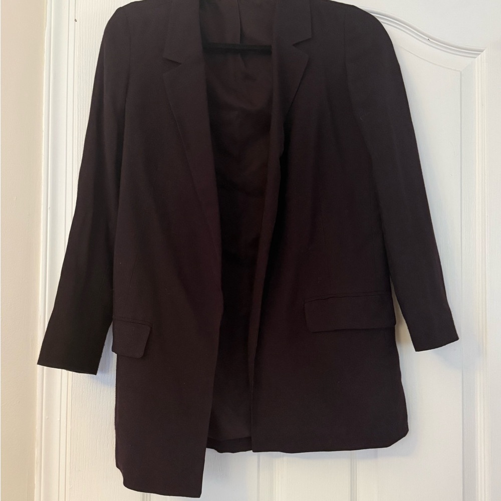 All Saints Women's Dark Purple Blazer Jacket